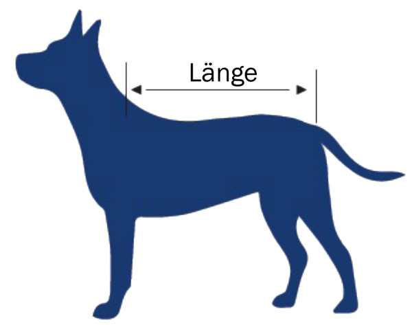 Hund Größentabelle für OP Body